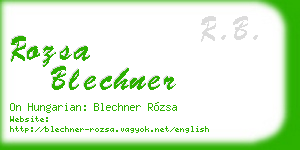 rozsa blechner business card